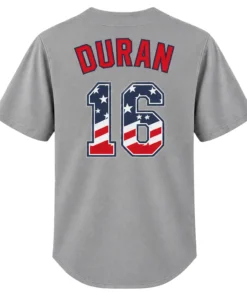 Jarren Duran Boston USA Flag Jersey Remarkable Fan Gear