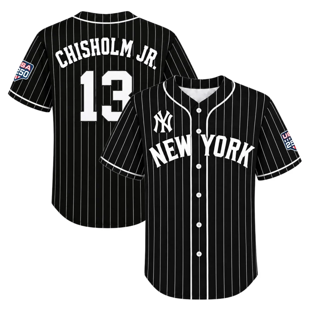 Jazz Chisholm Jr. Yankees Black Jersey 2026 Bold MLB Apparel