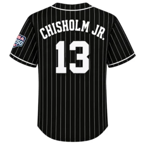 Jazz Chisholm Jr. Yankees Black Jersey 2026 Bold MLB Apparel