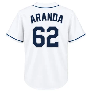Jonathan Aranda Rays White Jersey Bold Name & Number
