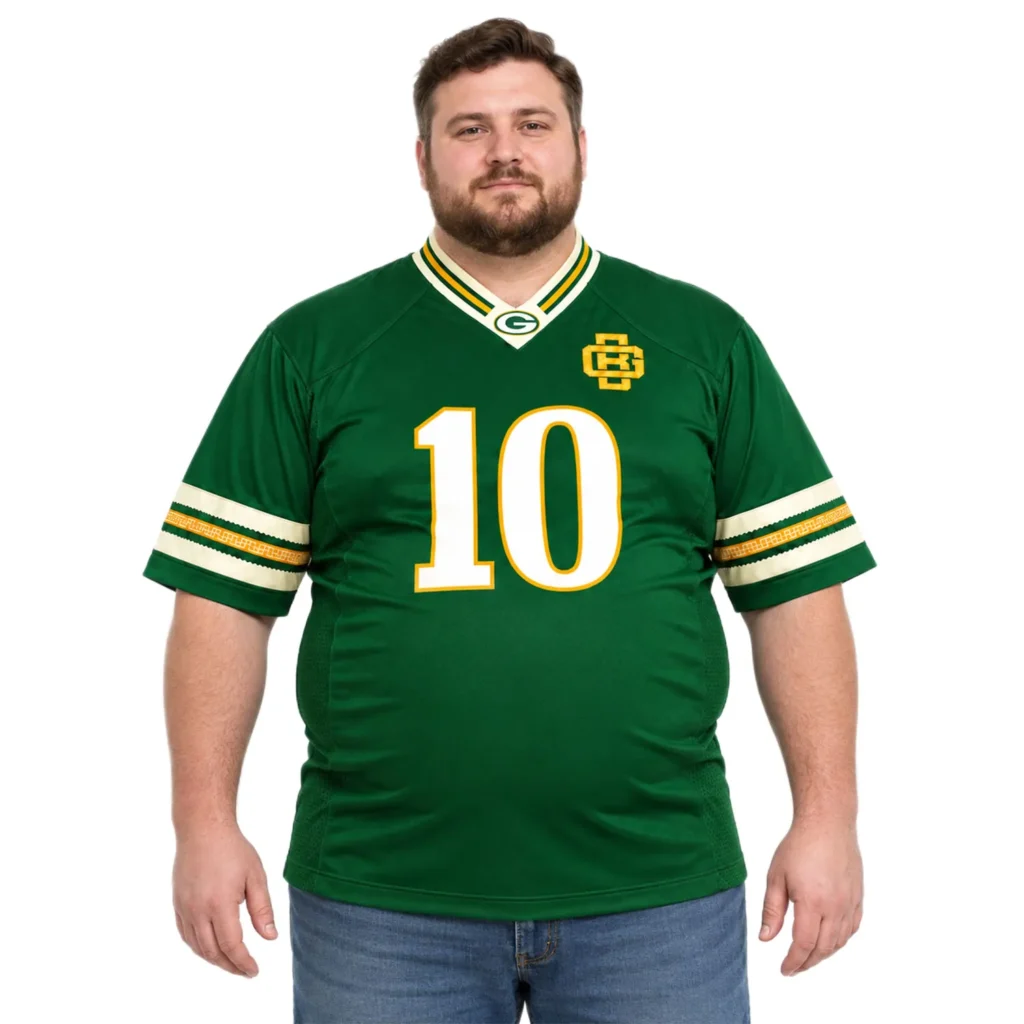 Jordan Love Green Packers Jersey Rivalry Confident Fan Style