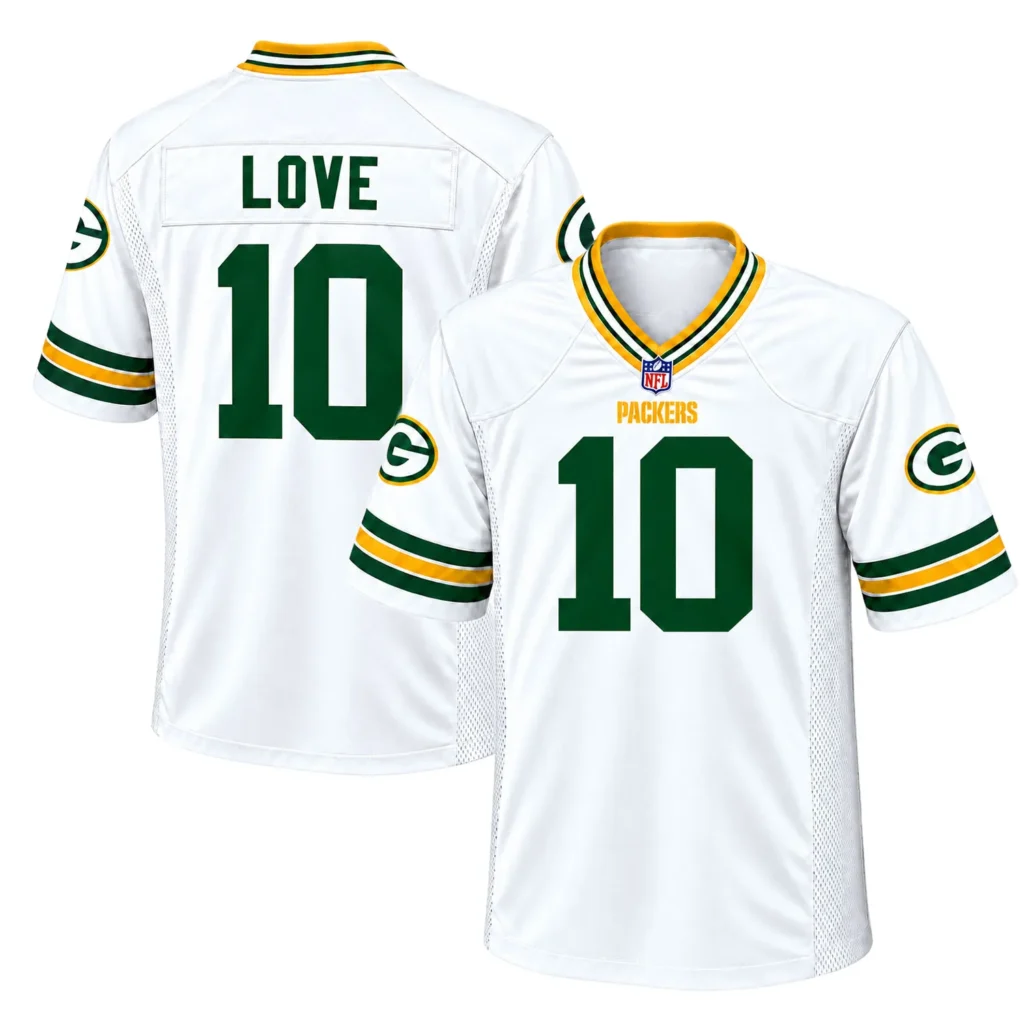Jordan Love White Packers Jersey Radiant Fan Style