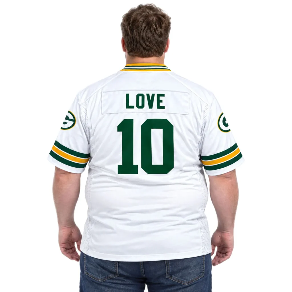 Jordan Love White Packers Jersey Radiant Fan Style
