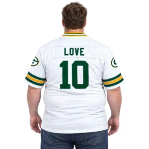 Jordan Love White Packers Jersey Radiant Fan Style