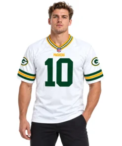 Jordan Love White Packers Jersey Radiant Fan Style