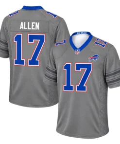 Josh Allen Gray Jersey Powerful Nickel City Design
