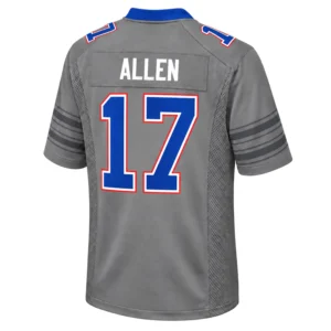 Josh Allen Gray Jersey Powerful Nickel City Design