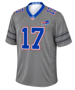 Josh Allen Gray Jersey Powerful Nickel City Design
