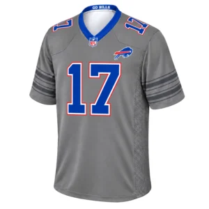 Josh Allen Gray Jersey Powerful Nickel City Design