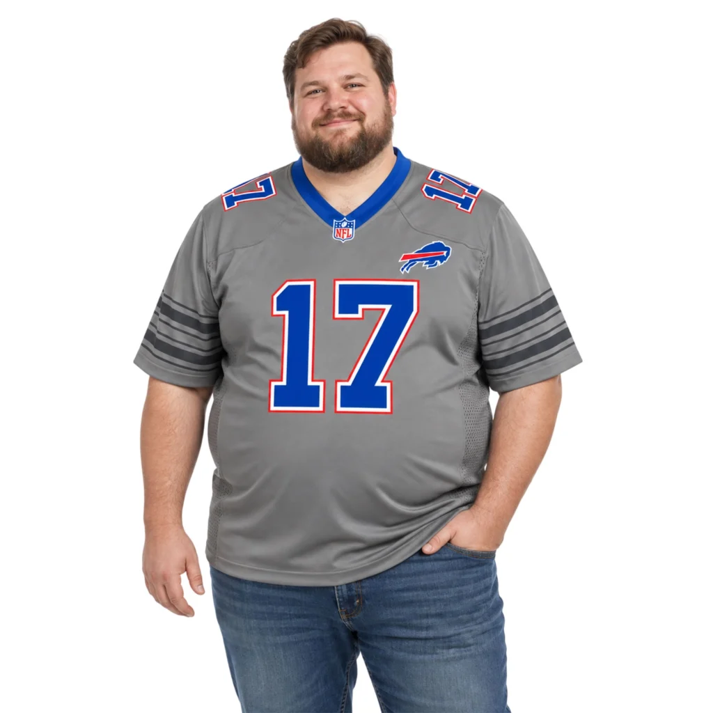 Josh Allen Gray Jersey Powerful Nickel City Design