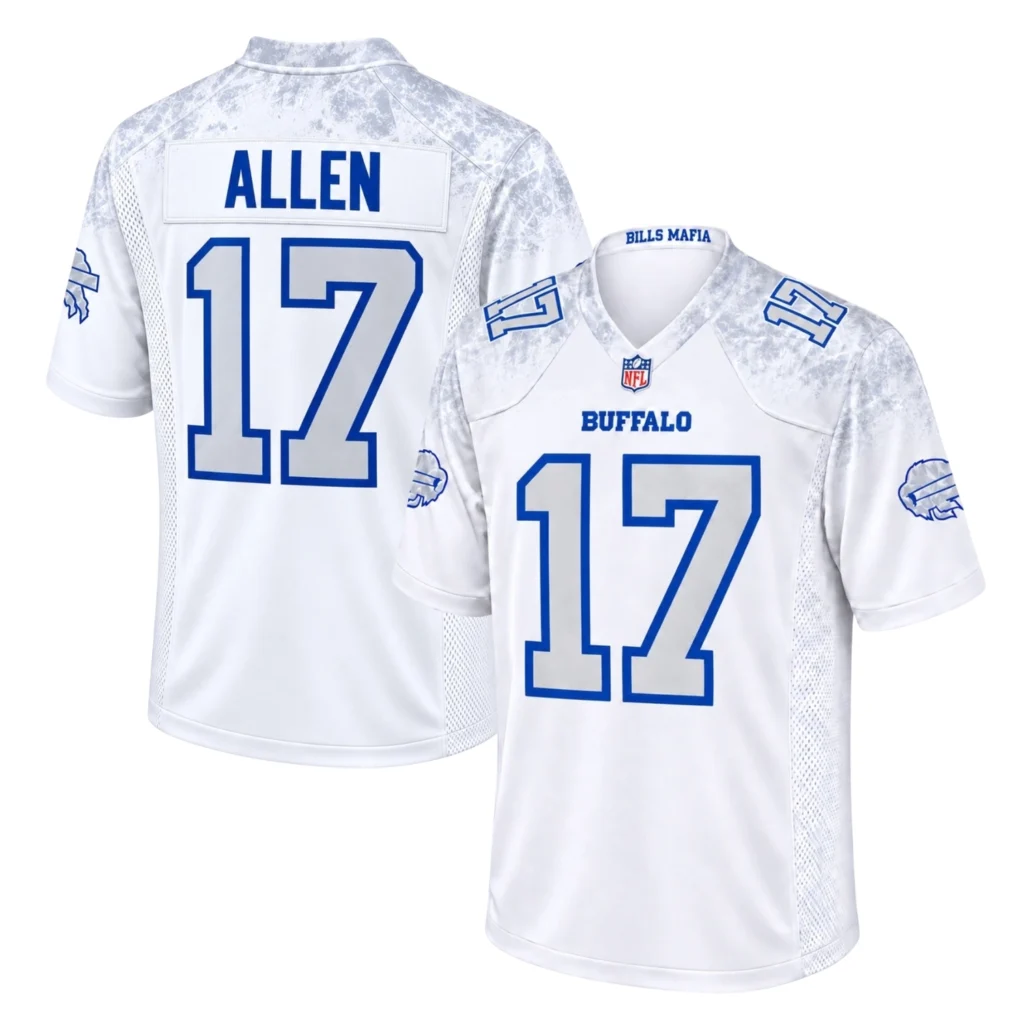 Josh Allen White Football Jersey Stunning Rivalries Style