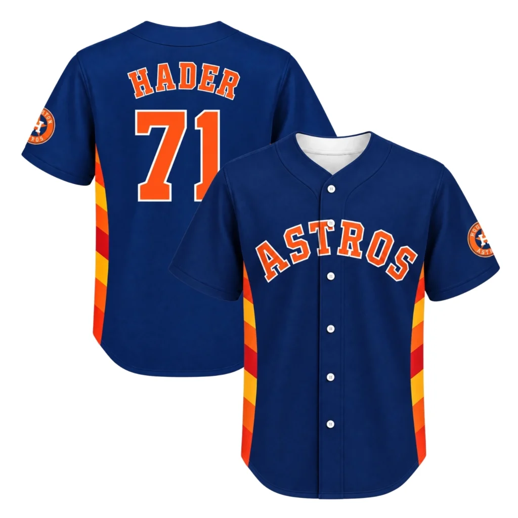Josh Hader Astros Navy Jersey Dynamic Colorblock Style