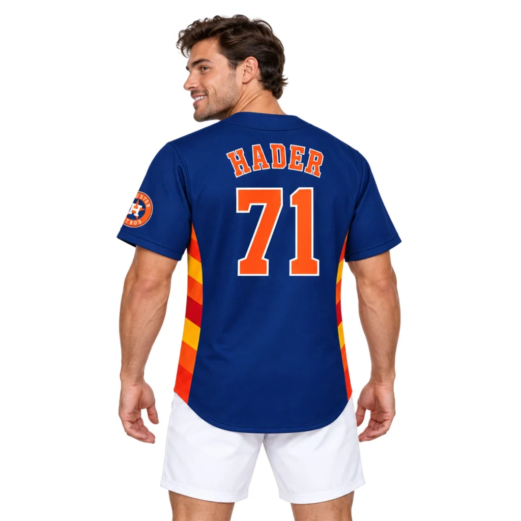 Josh Hader Astros Navy Jersey Dynamic Colorblock Style