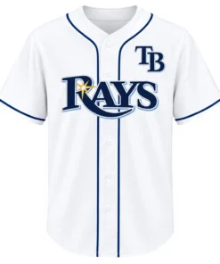 Junior Caminero TP Rays Home White Jersey – Limited Tee