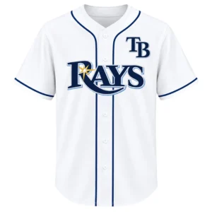 Junior Caminero TP Rays Home White Jersey – Limited Tee