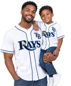 Junior Caminero TP Rays Home White Jersey – Limited Tee