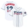 Junior Caminero USA Flag Jersey – Elite TP Rays Fan Tee