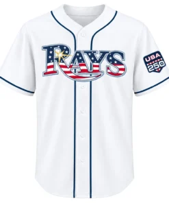 Junior Caminero USA Flag Jersey – Elite TP Rays Fan Tee