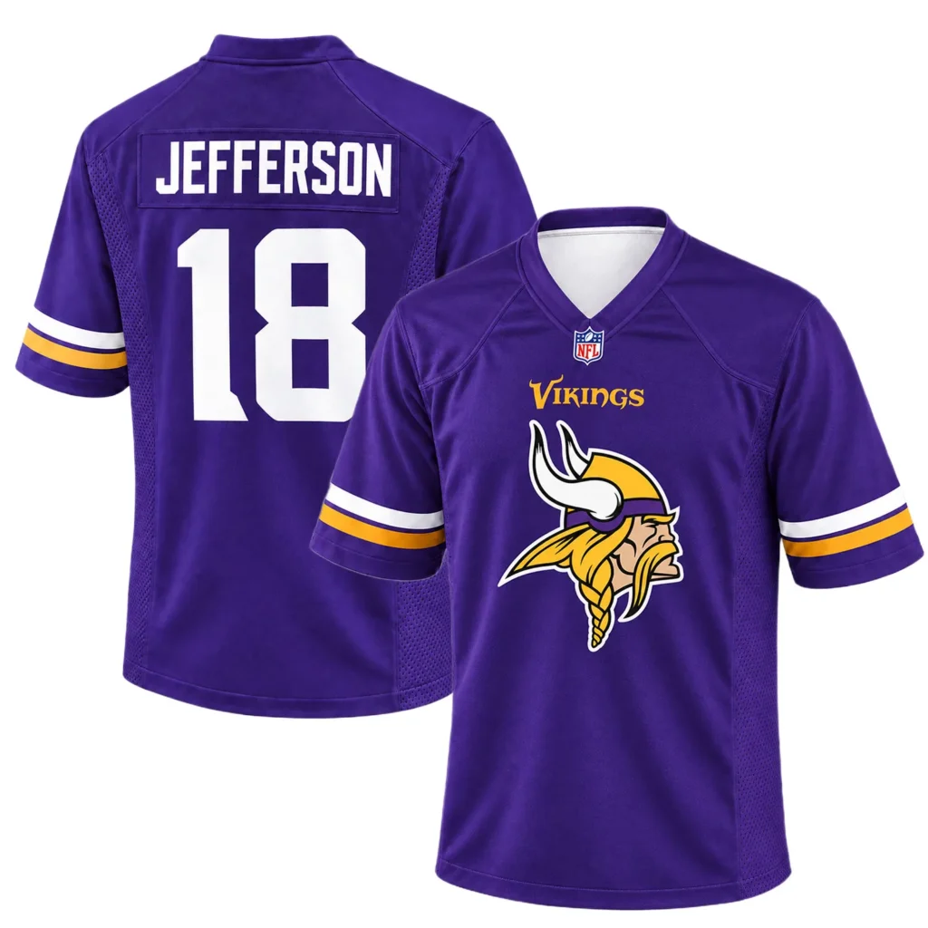 Justin Jefferson Jersey Number Vikings Fan Gift Exceptional