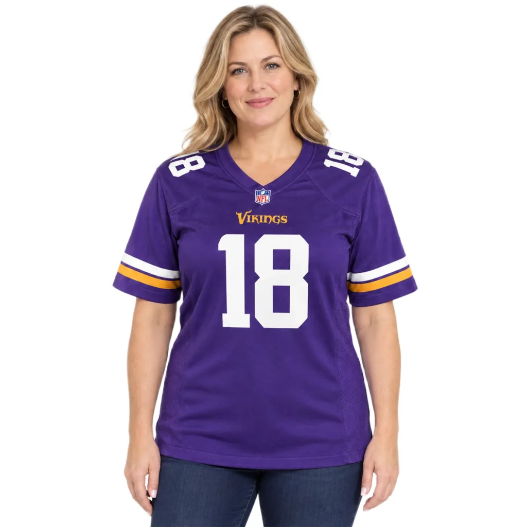 Justin Jefferson Vikings Purple Jersey Bold Fanwear
