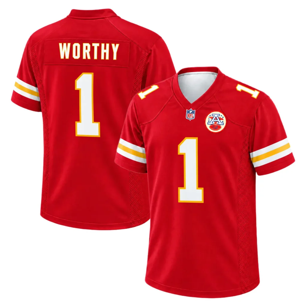 Kansas City Chiefs Xavier Worthy Jersey Spirited Fanwear