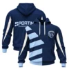 Kansas City Soccer Hoodie Bold Navy Light Blue