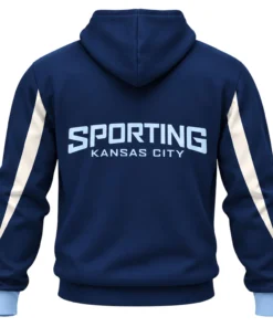 Kansas City Soccer Hoodie Bold Navy Light Blue