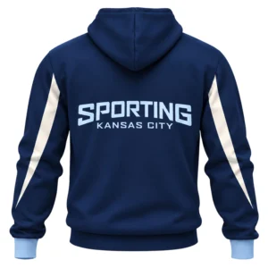 Kansas City Soccer Hoodie Bold Navy Light Blue