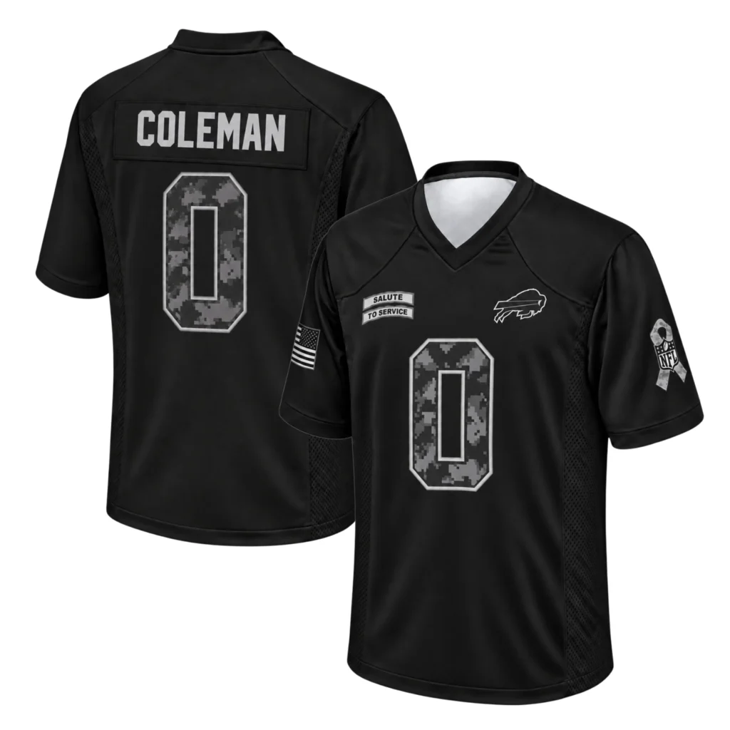 Keon Coleman Salute to Service Jersey Elite Black 2026