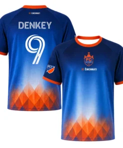 Kevin Denkey Fc Cincy Blue Jersey Attractive Fan Wear