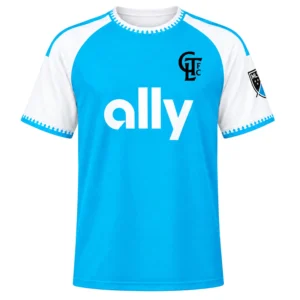 Kids Charlotte FC Blue Jersey Custom Player Vibrant Gift