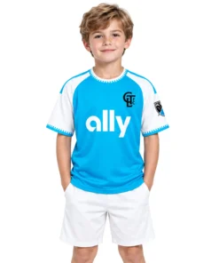 Kids Charlotte FC Blue Jersey Custom Player Vibrant Gift