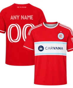 Kids Chicago Fire Home Jersey Custom Special Fan Gear
