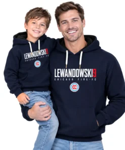 Kids Lewandowski Chicago Fire Navy Hoodie Elite Fanwear