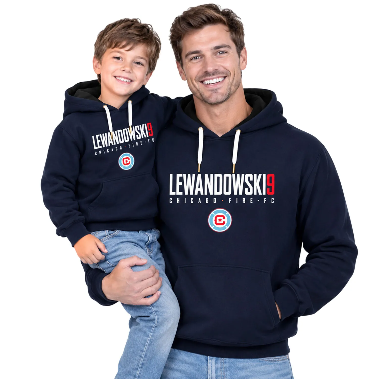 Kids Lewandowski Chicago Fire Navy Hoodie Elite Fanwear