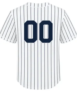 Kids New York Yankees White Jersey Custom Player Bold Stripes Style