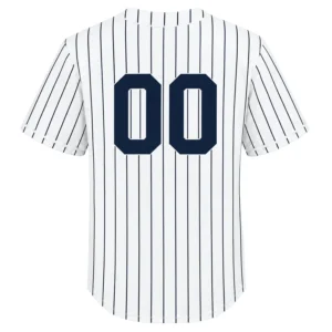 Kids New York Yankees White Jersey Custom Player Bold Stripes Style