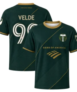 Kristoffer Velde Portland Timbers Jersey Exclusive Green Gold