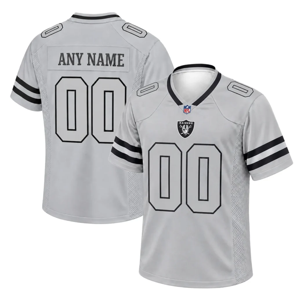 Las Vegas Raiders Gray Jersey 2026 - Custom Dynamic NFL Style