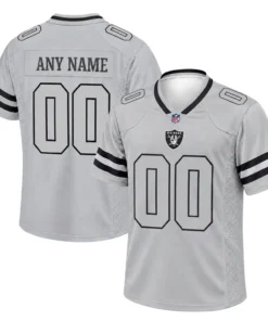 Las Vegas Raiders Gray Jersey 2026 Custom Dynamic NFL Style