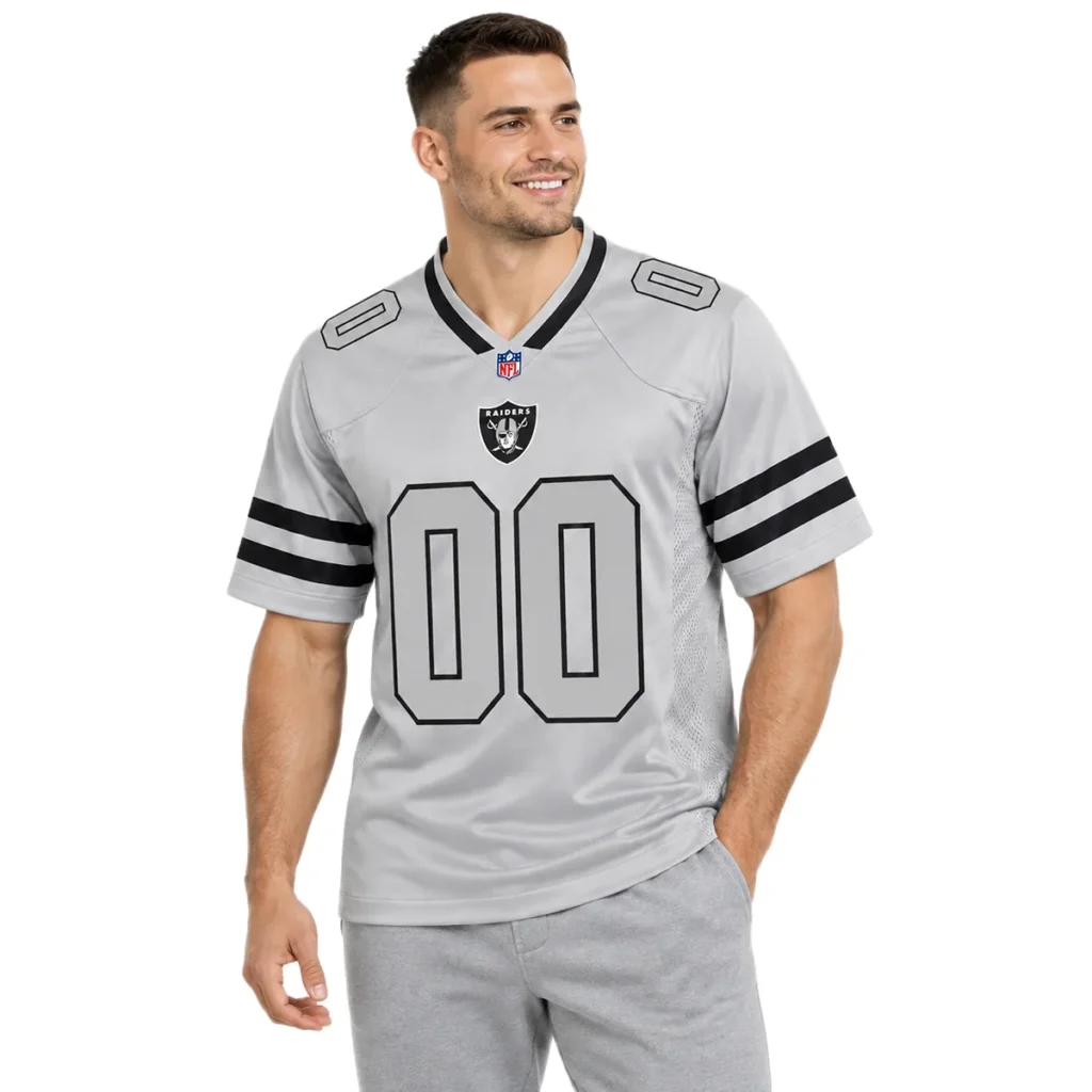 Las Vegas Raiders Gray Jersey 2026 - Custom Dynamic NFL Style