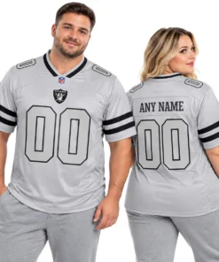 Las Vegas Raiders Gray Jersey 2026 Custom Dynamic NFL Style