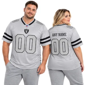 Las Vegas Raiders Gray Jersey 2026 Custom Dynamic NFL Style