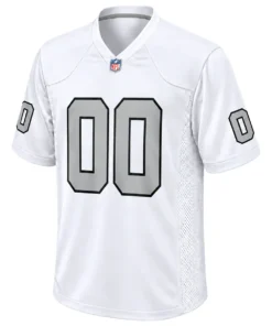 Las Vegas Raiders White Jersey Custom Player Vibrant NFL game day