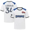 Leroux Earthquakes 2026 White Jersey - Bold Name & Number