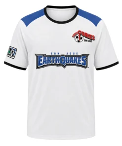Leroux Earthquakes 2026 White Jersey - Bold Name & Number
