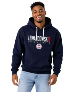 Lewandowski Chicago Fire Navy Hoodie Elite Fanwear