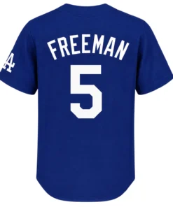 LA Dodgers Freddie Freeman Blue Jersey Bold Adult Kids