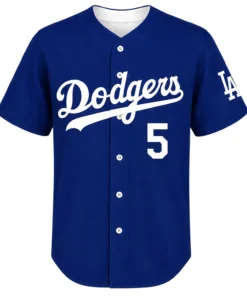 LA Dodgers Freddie Freeman Blue Jersey Bold Adult Kids