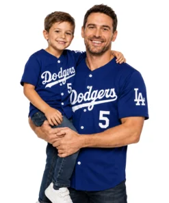 LA Dodgers Freddie Freeman Blue Jersey Bold Adult Kids